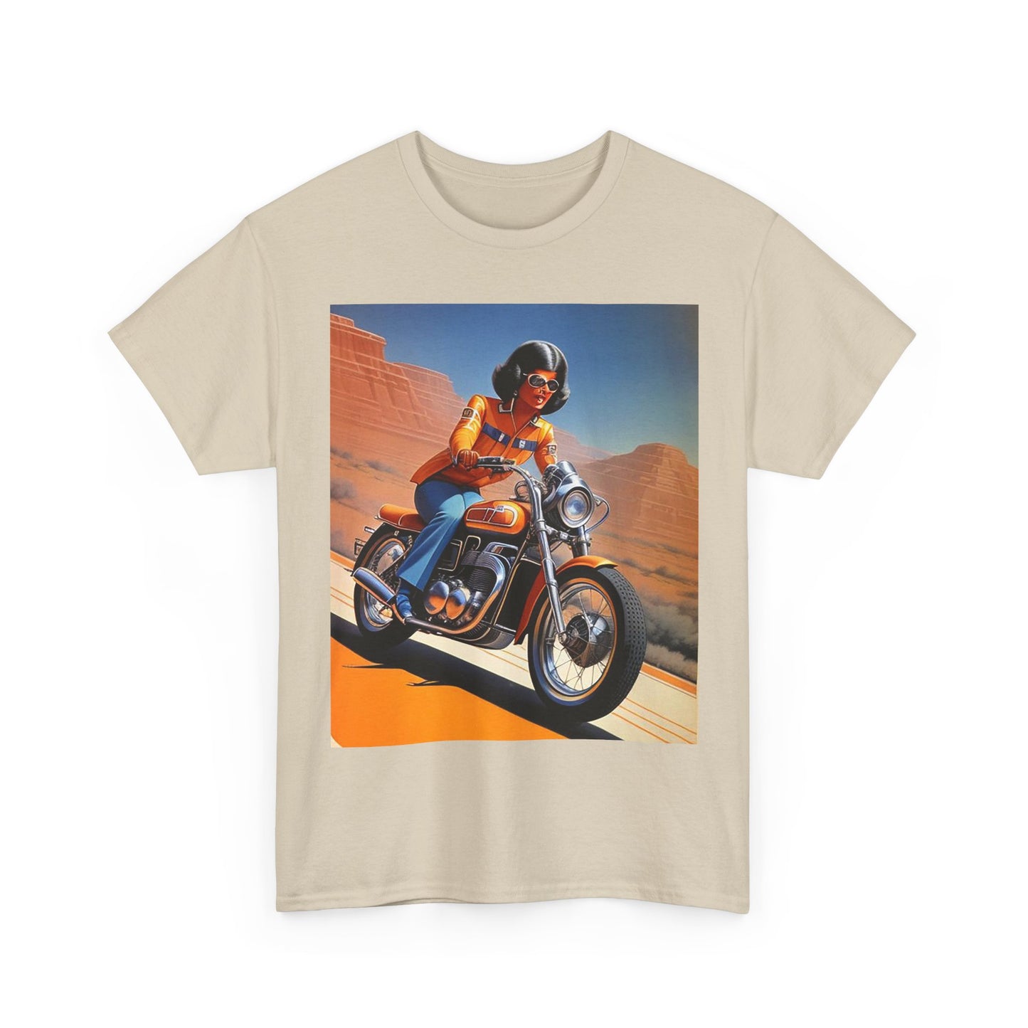 Retro Motorcycle Lady T-Shirt *Multiple Colors*
