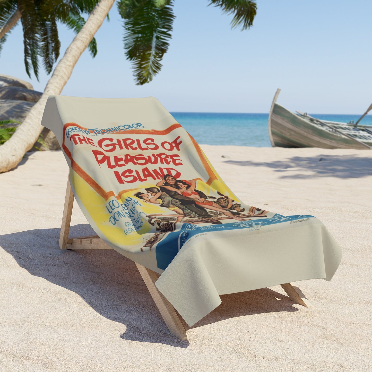 The Girls of Pleasure Island Beach Towel | Vintage Movie Poster Art Print Towel
