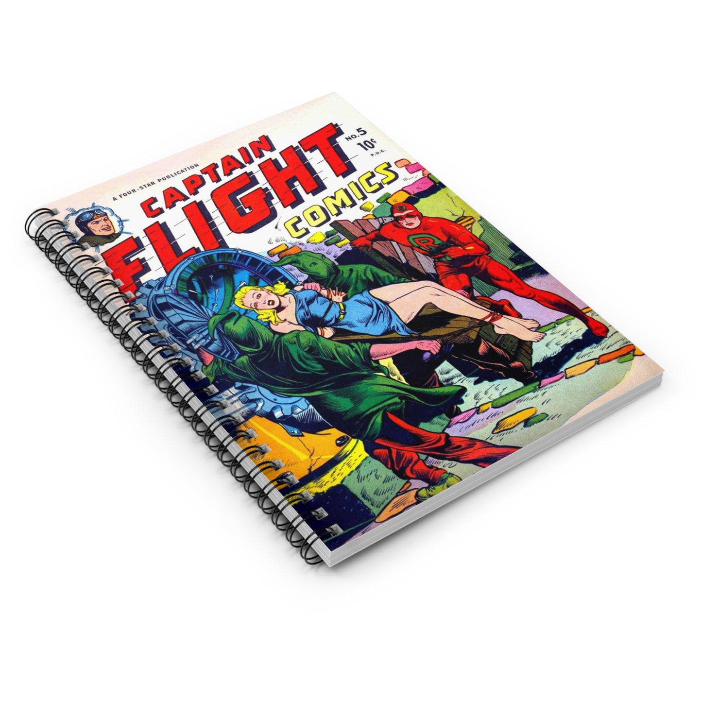 Captain Flight No. 5 Comic Book Cover Notebook