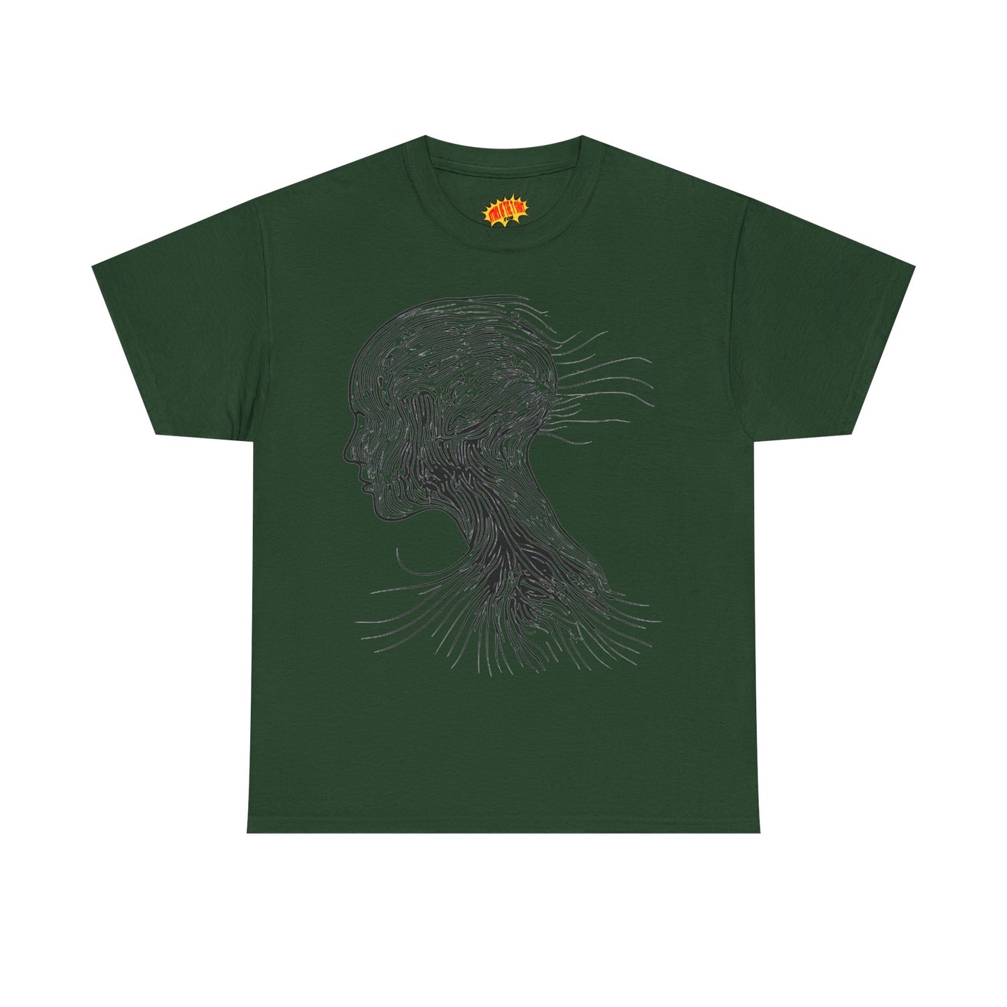 Face Silhouette Line Drawing Graphic Art Tee Shirt *Multiple Colors*