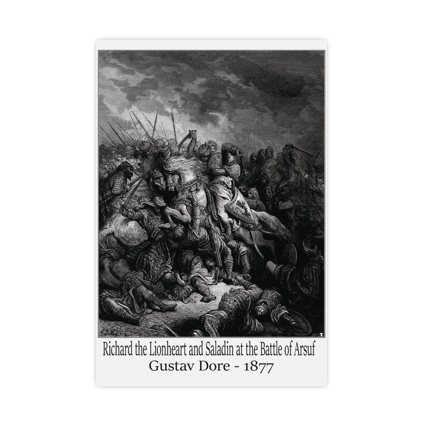 Richard the Lionheart and Saladin at the Battle of Arsuf - Gustav Dore, 1877