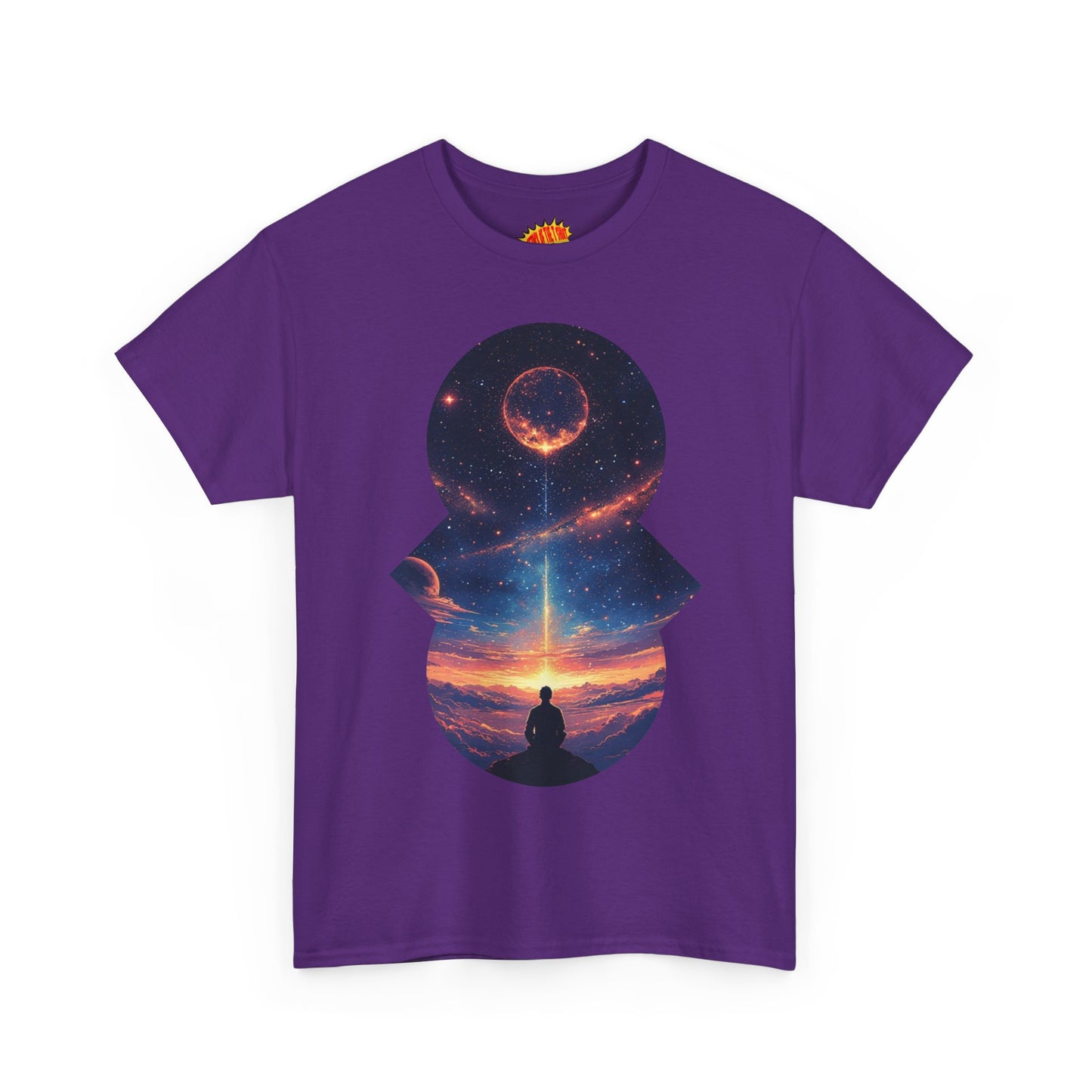 Cosmic Meditation w/Planet Space Graphic Art Tee Shirt *Multiple Colors*