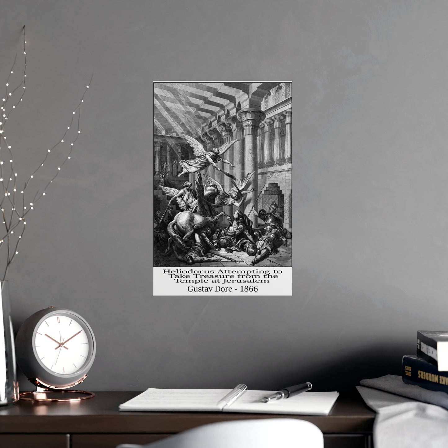 Heliodorus Warrior Angel Print - Gustav Dore, 1866