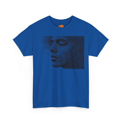 Face Line Drawing Portrait Graphic Art Tee Shirt