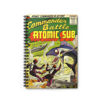 Commander Battle Atomic Sub No. 5 Comic Cover Notebook