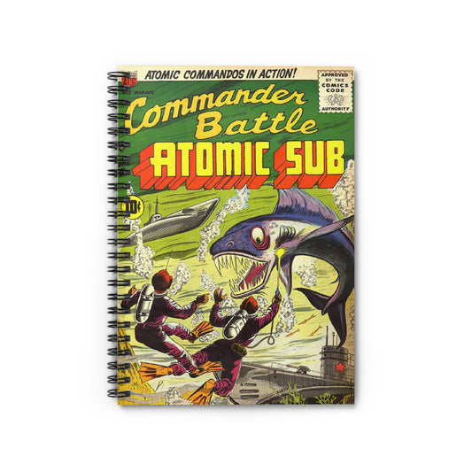 Commander Battle Atomic Sub No. 5 Comic Cover Notebook