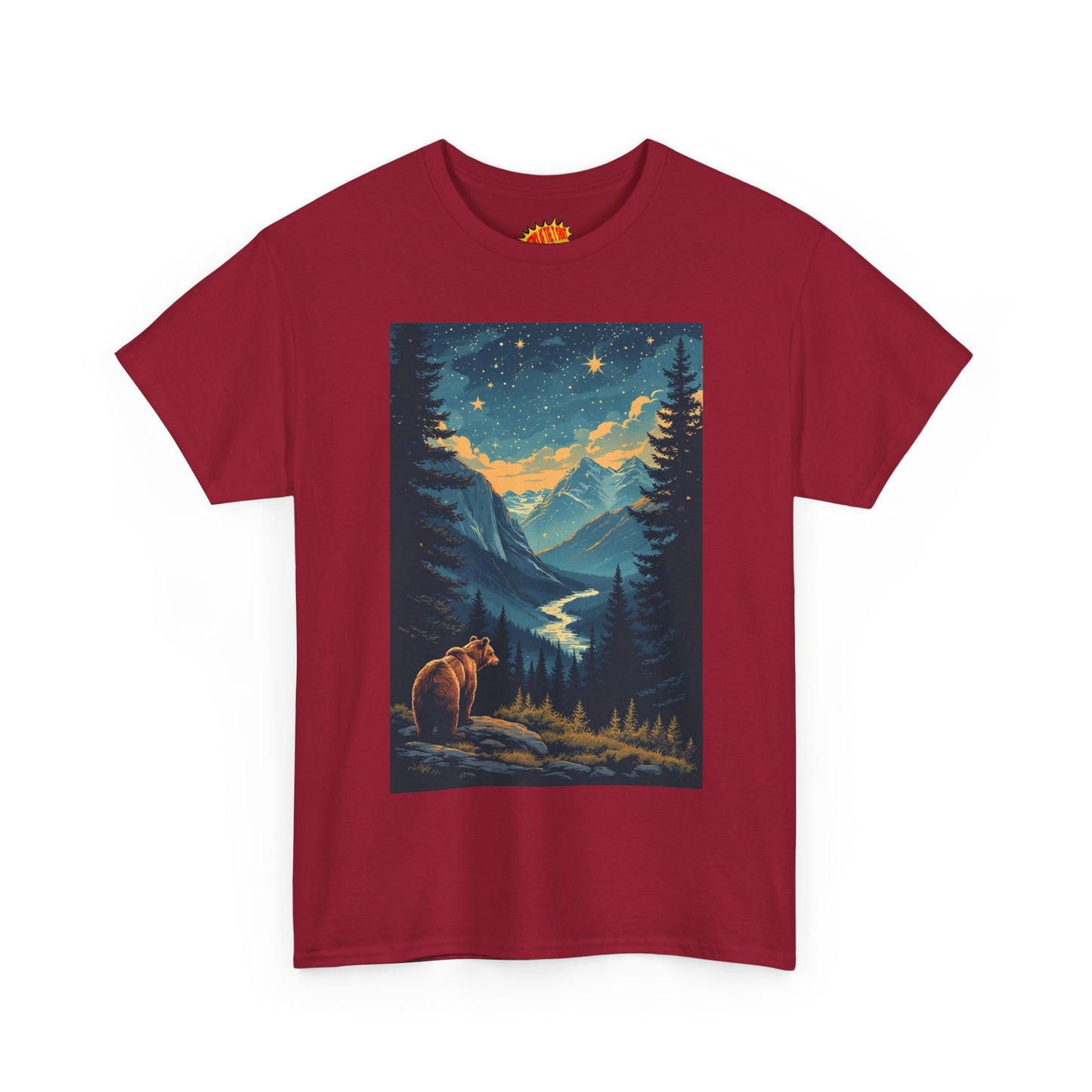Mountain Valley Bear Night Scene T-Shirt *Multiple Colors*