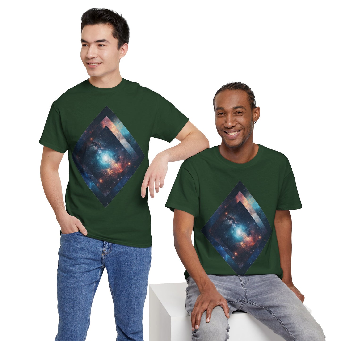 Diamond Galaxy Art Graphic Tee Shirt *Multiple Colors*
