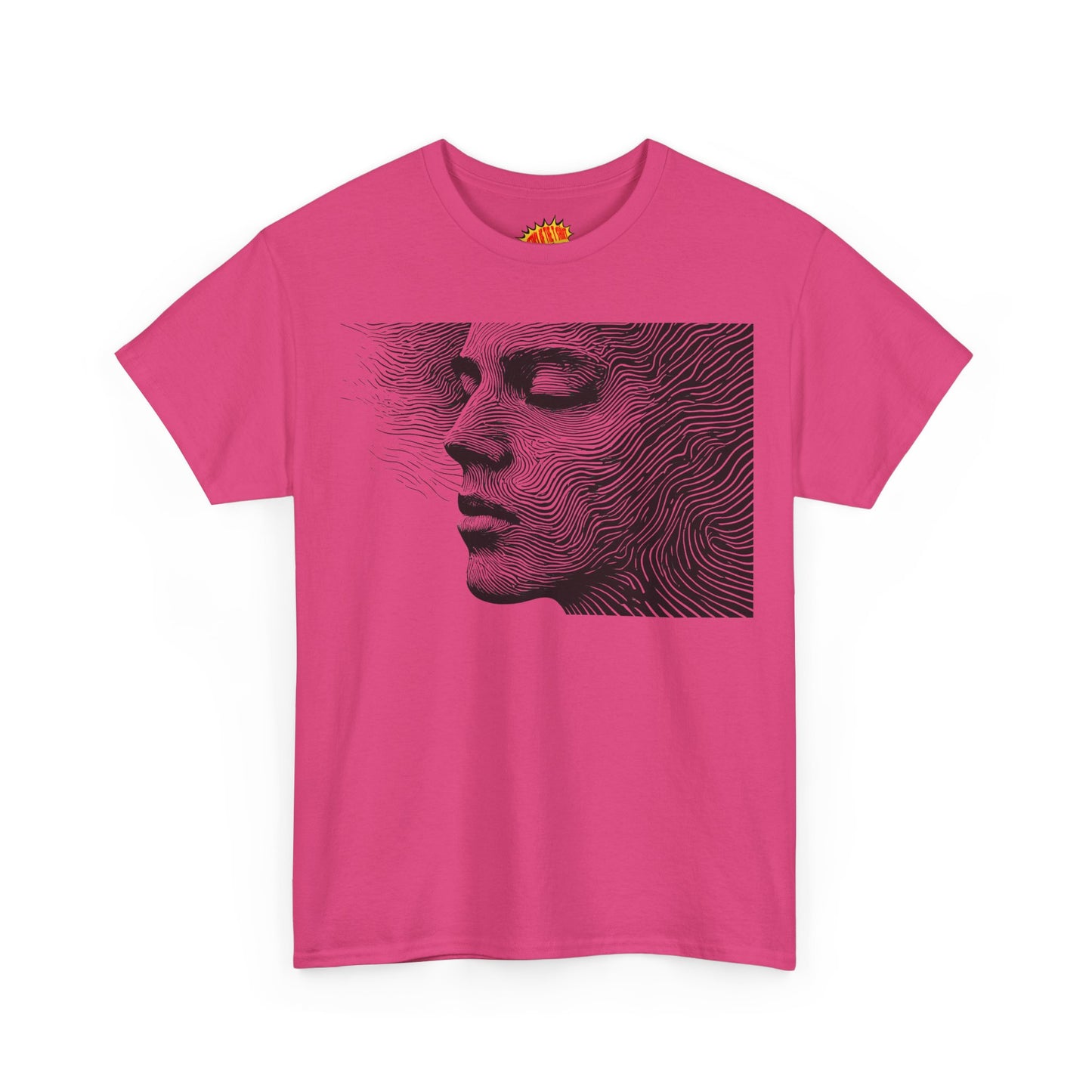 Face Line Drawing Portrait Graphic Art Tee Shirt *Multiple Colors*