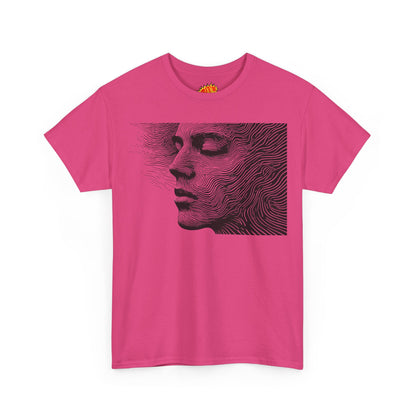 Face Line Drawing Portrait Graphic Art Tee Shirt