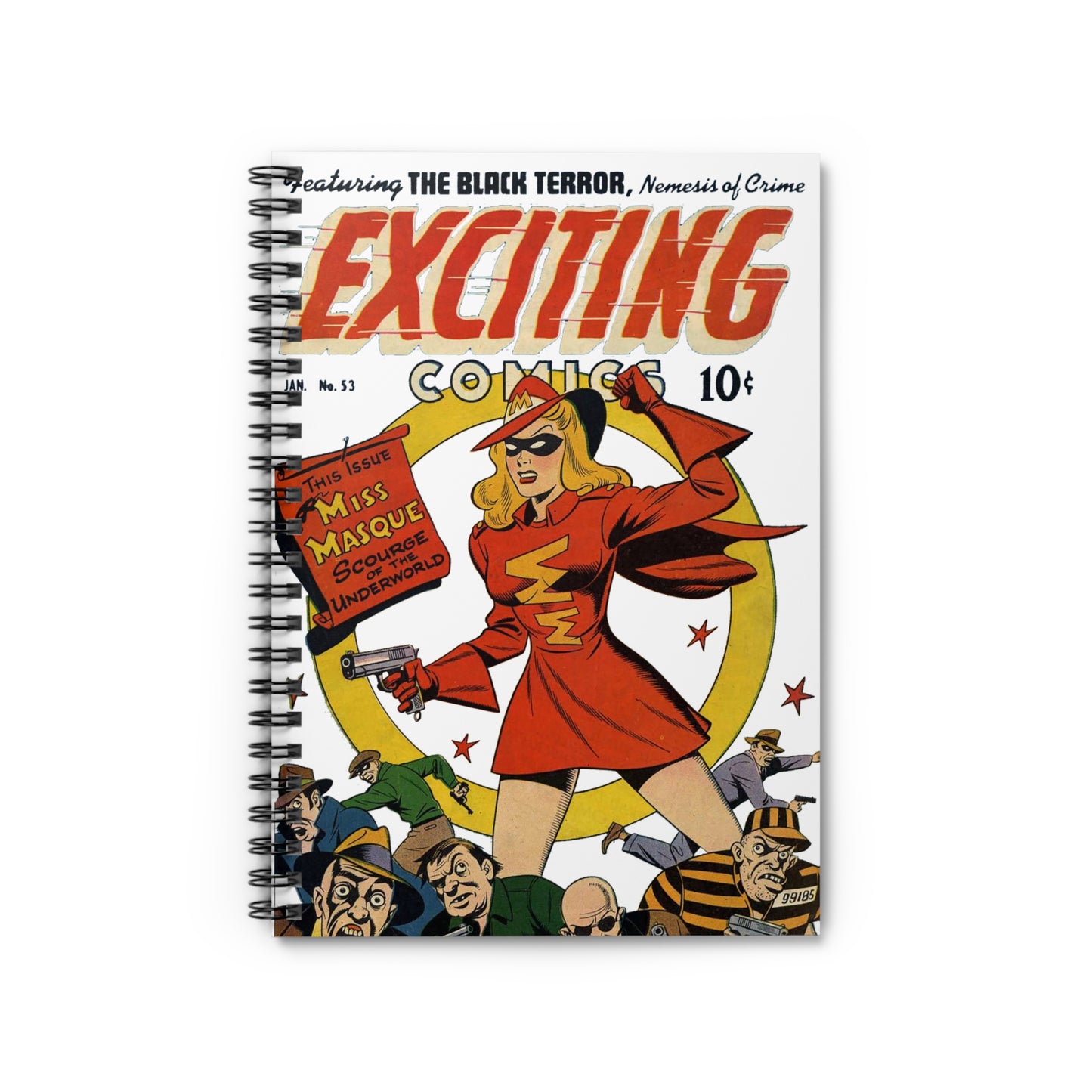 Exciting Comics #53 feat. Miss Masque Spiral Notebook