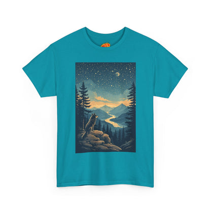 Mountain Wolf Starry Night T-Shirt