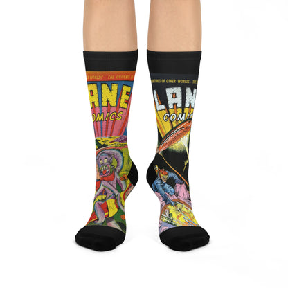 Planet Comics #2-3 Cushioned Socks Black