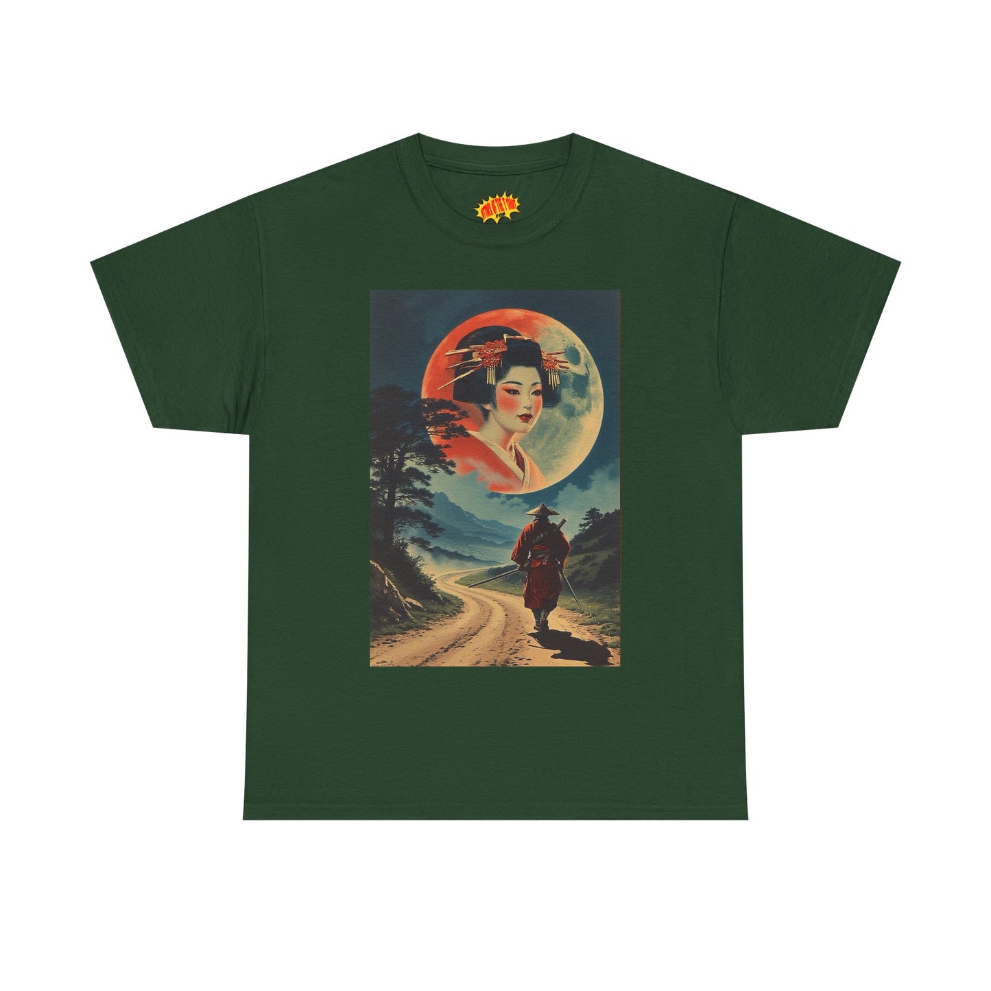 Walking Samurai w/Full Moon Woman T-Shirt *Multiple Colors*