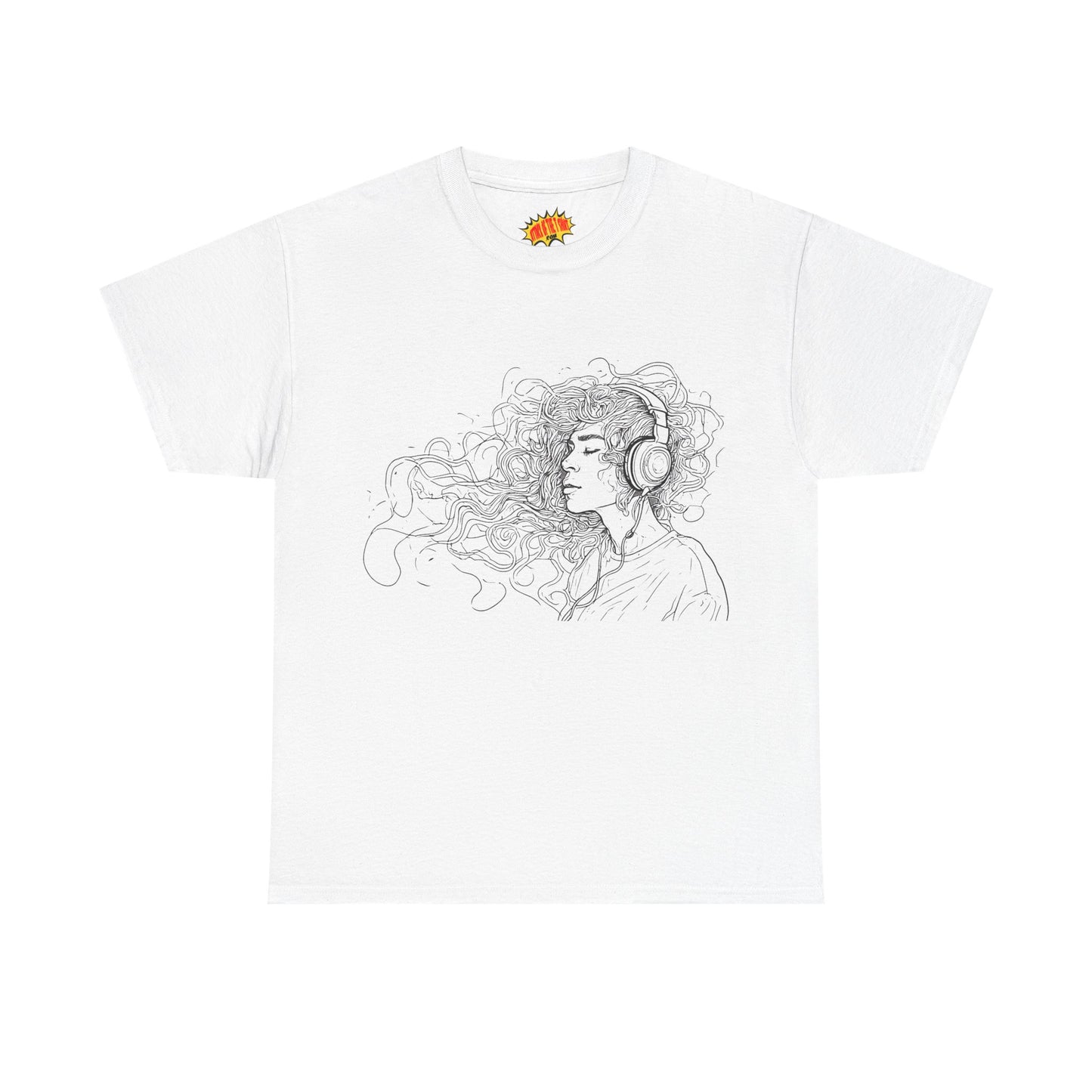 Line Drawing Portrait Graphic Musical Art Tee Shirt *Multiple Colors*