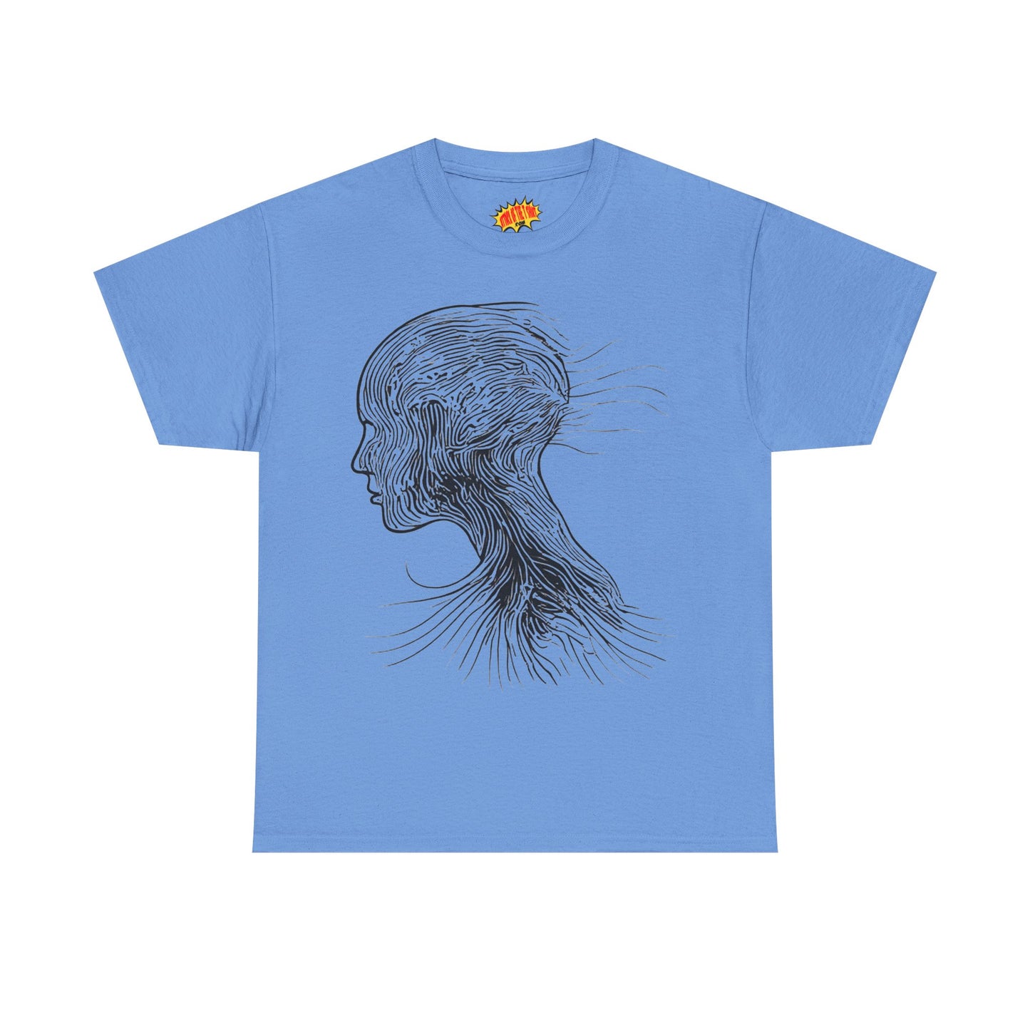 Face Silhouette Line Drawing Graphic Art Tee Shirt *Multiple Colors*