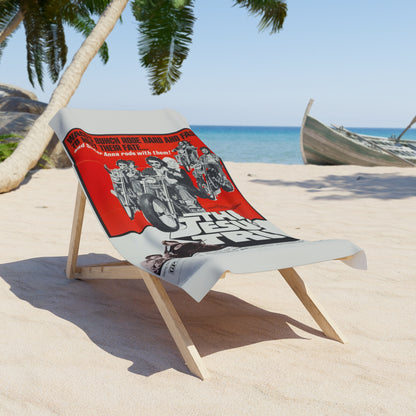 The Jesus Trip Vintage Movie Poster Art Beach Towel | Retro Motorcycle Pop Art