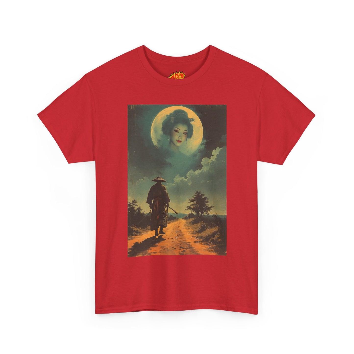 Walking Samurai w/Full Moon Woman T-Shirt *Multiple Colors*