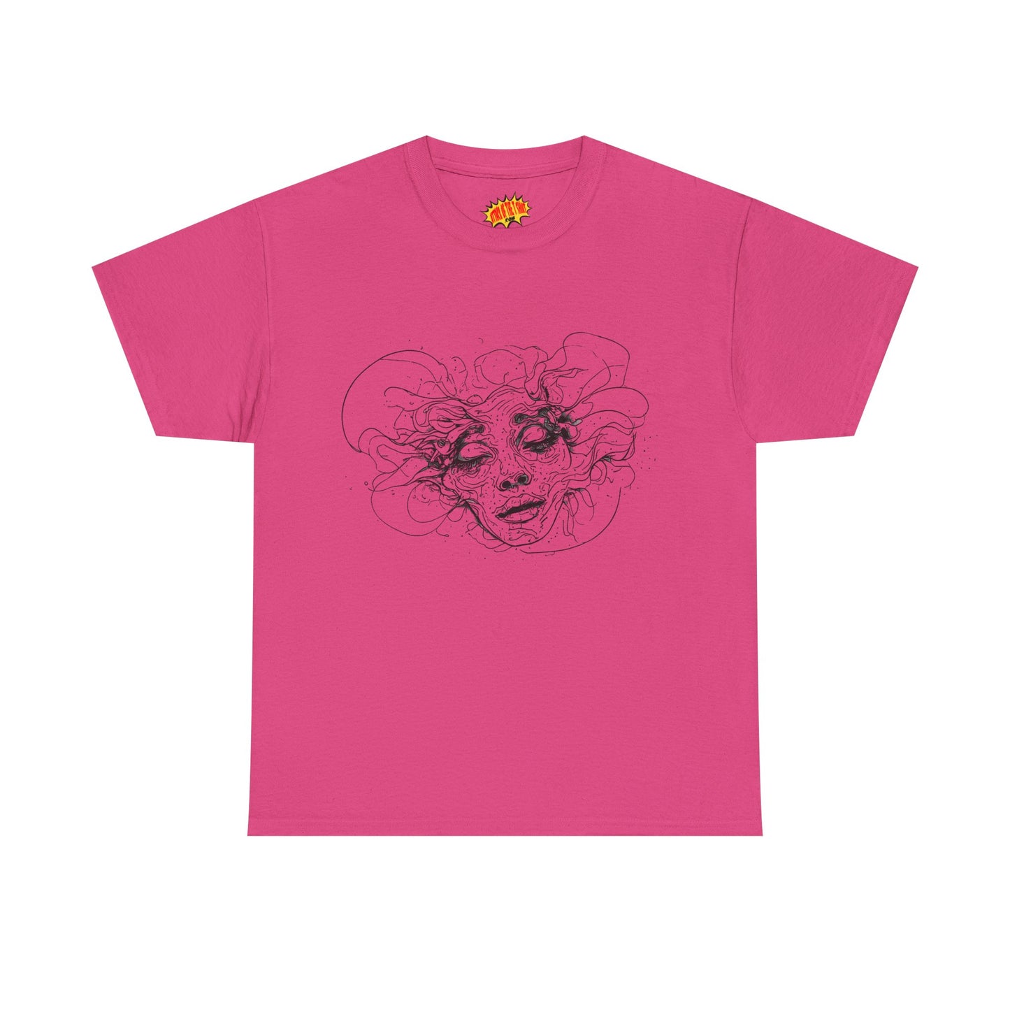 Abstract Face Line Drawing Graphic Art Tee Shirt *Multiple Colors*