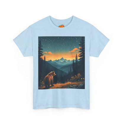 Mountain Bear Sunrise Scene T-Shirt