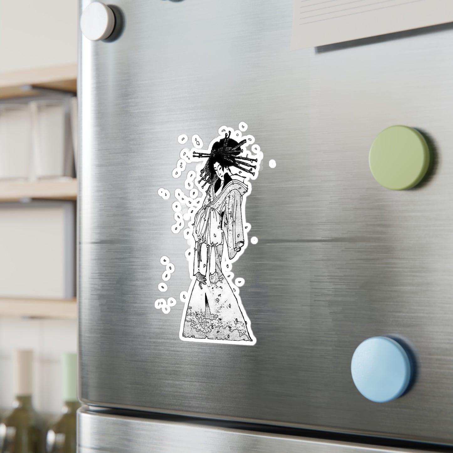 Spirit of the Komachi Cherry Tree Japanese Art Durable Vinyl Decal Sticker