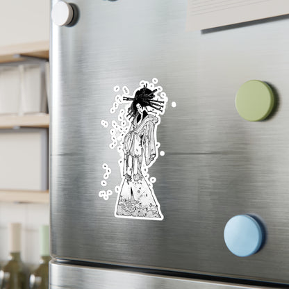 Spirit of the Komachi Cherry Tree Japanese Art Durable Vinyl Decal Sticker