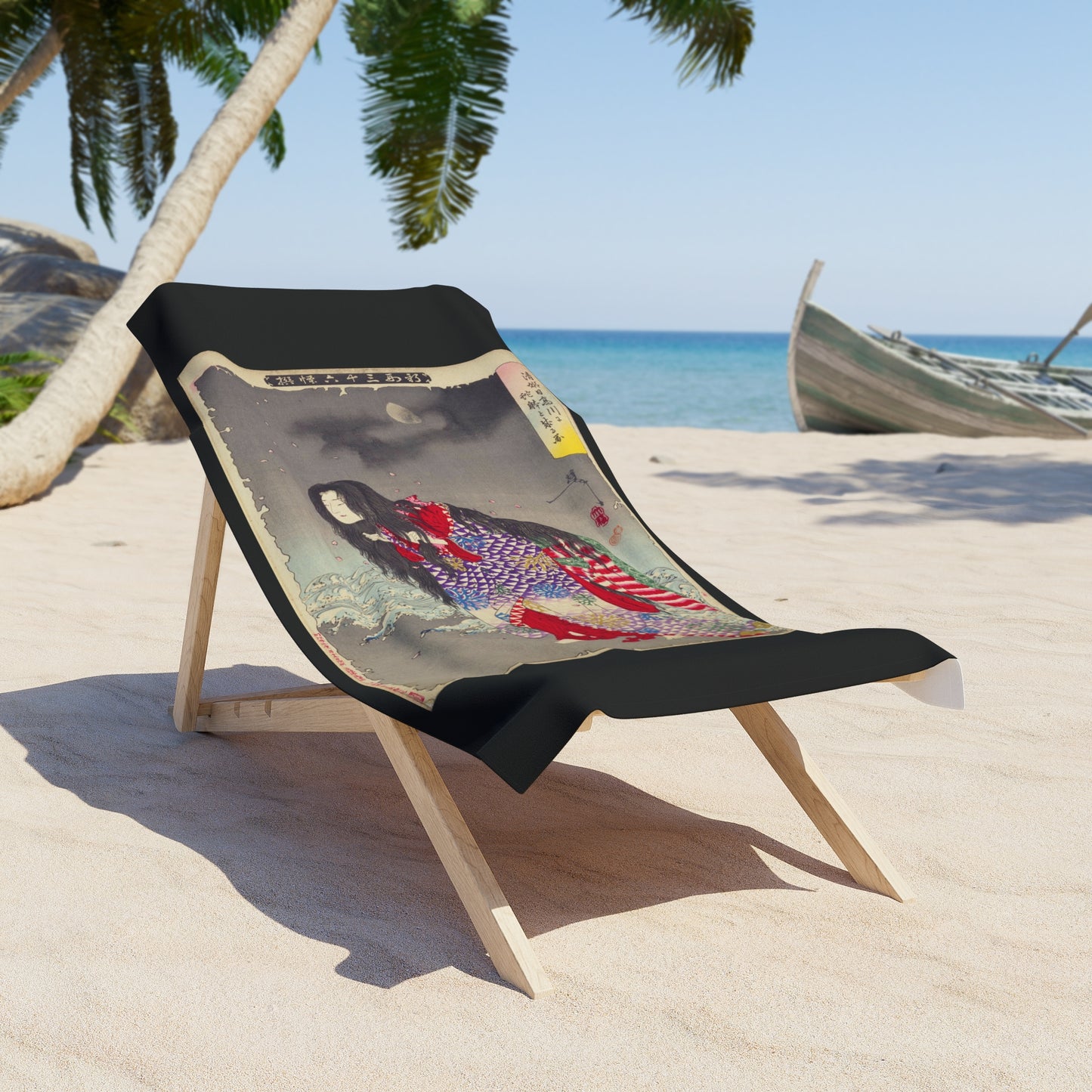 Kiyohime Changing Into a Serpent Beach Towel