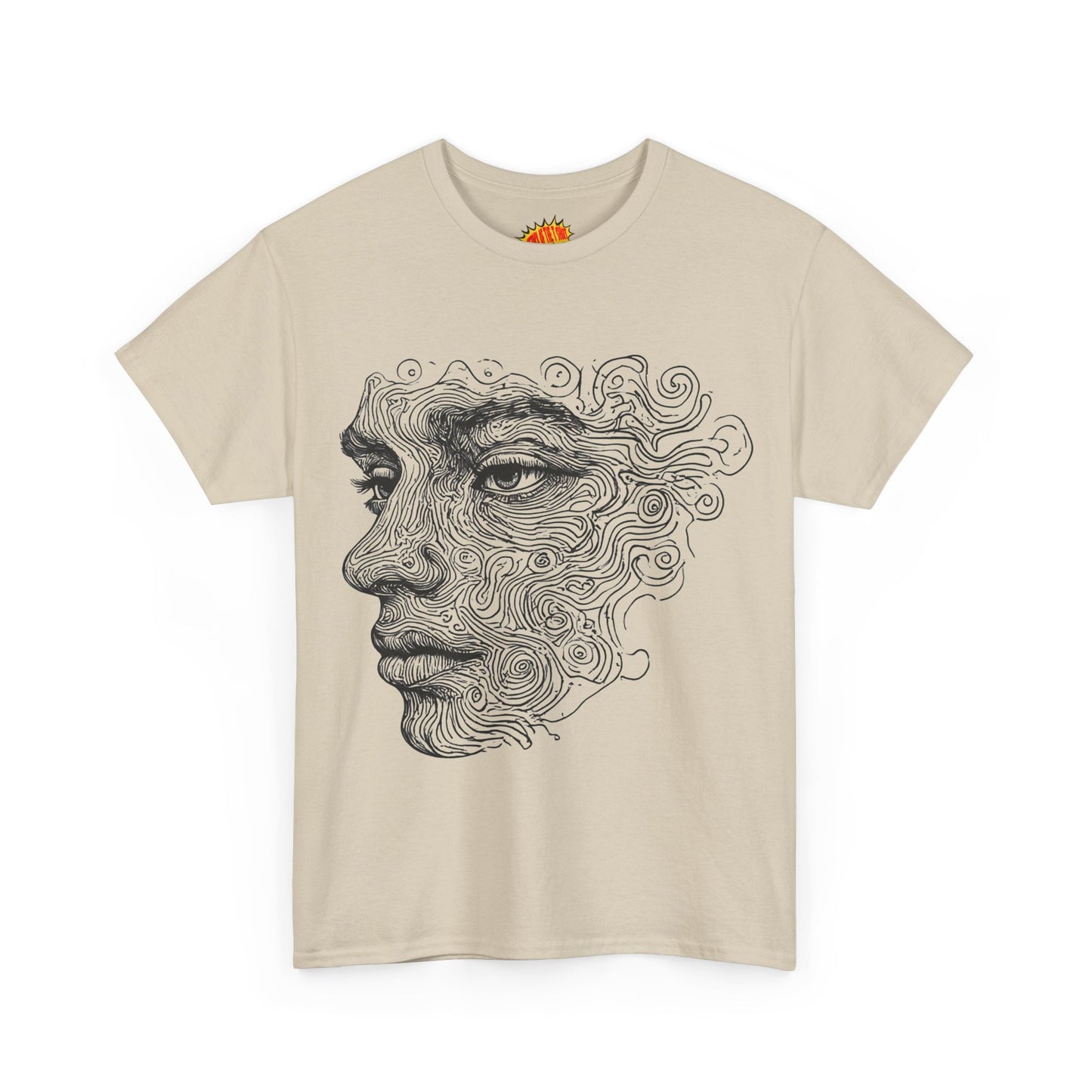Human Face Silhouette Line Drawing Graphic Art Tee Shirt *Multiple Colors*