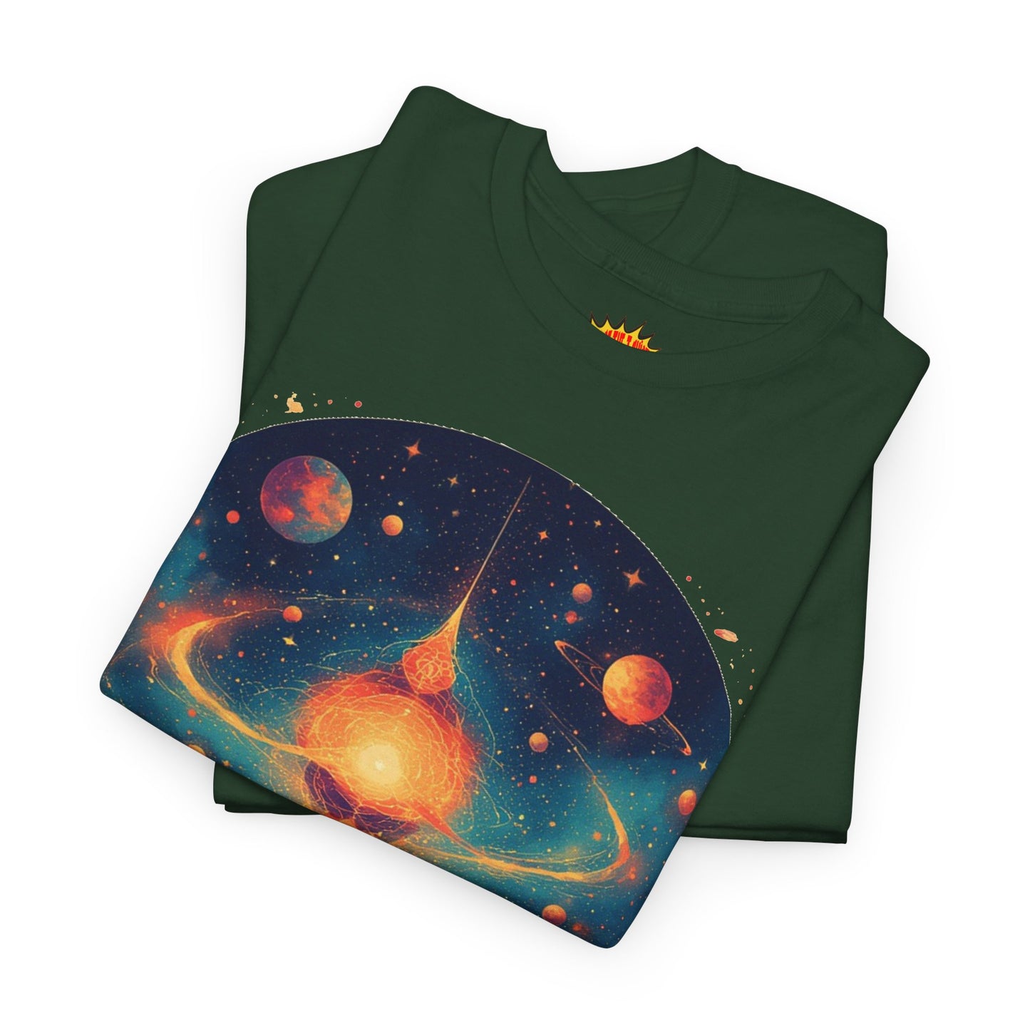 Round Galaxy w/Planets Graphic Tee Shirt *Multiple Colors*