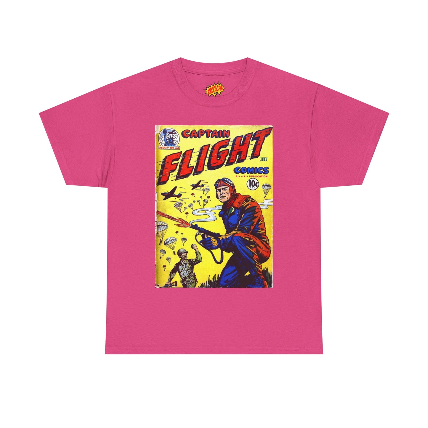 Captain Flight July Comic Tee Shirt *Multiple Colors*