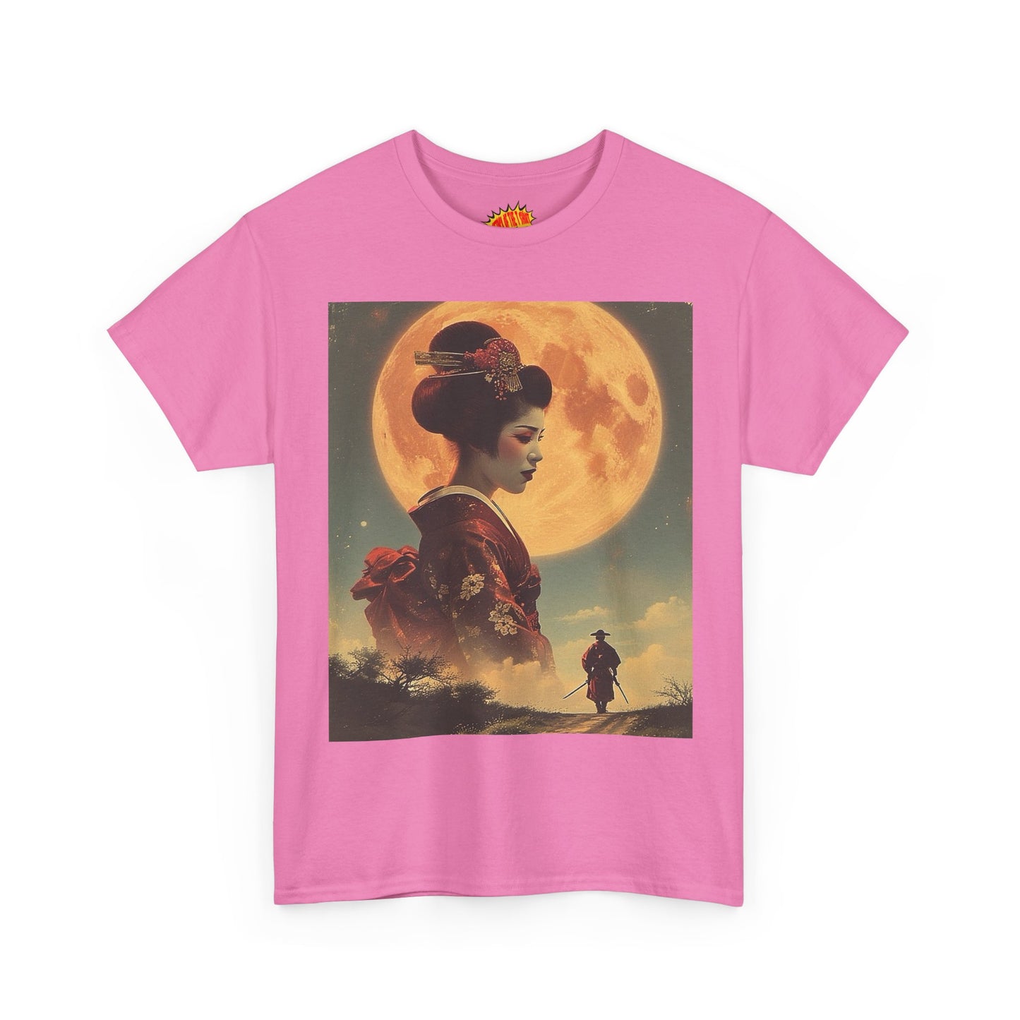 Geisha & Samurai w/Blood Moon T-Shirt *Multiple Colors*