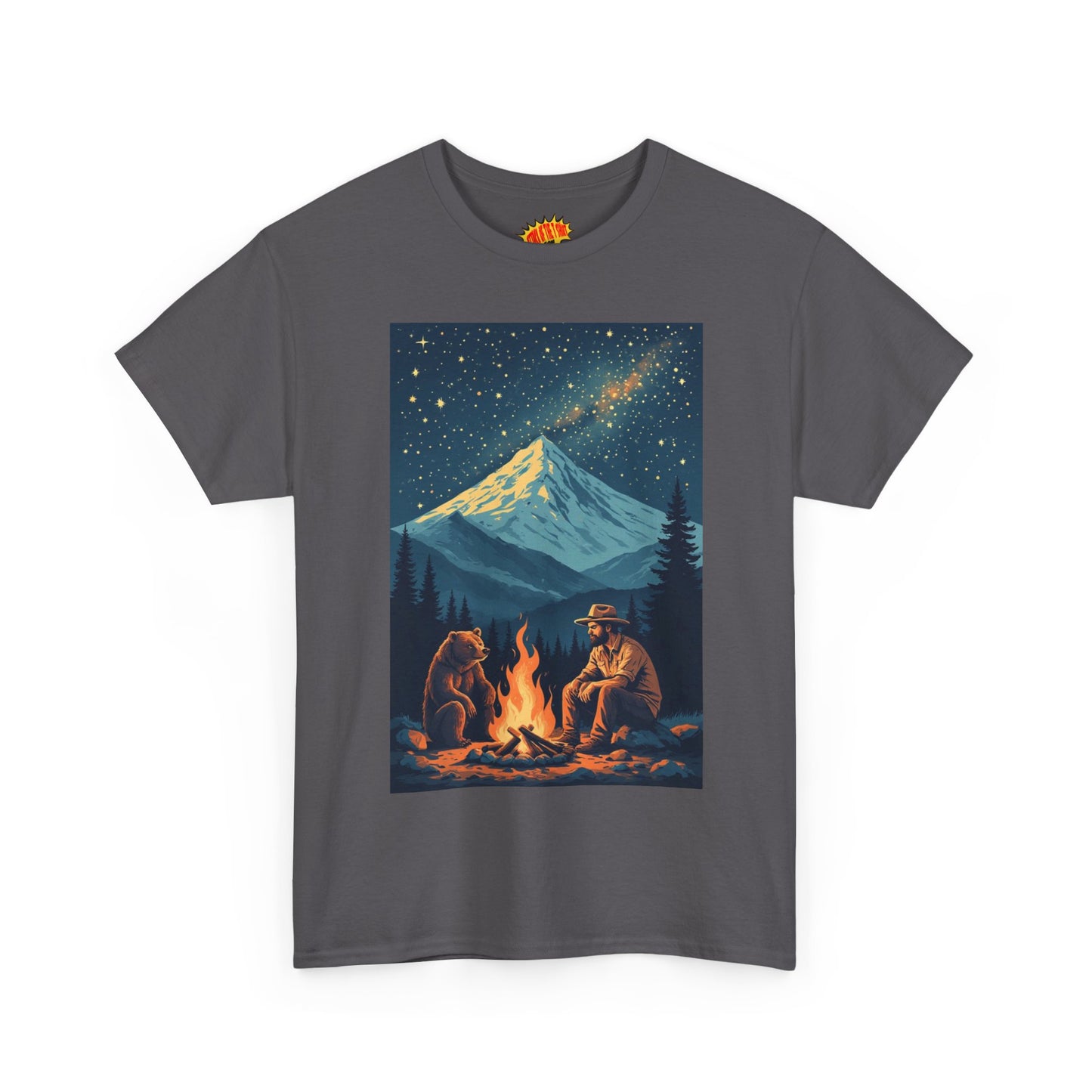 Mountain Man w/Bear Campfire T-Shirt *Multiple Colors*