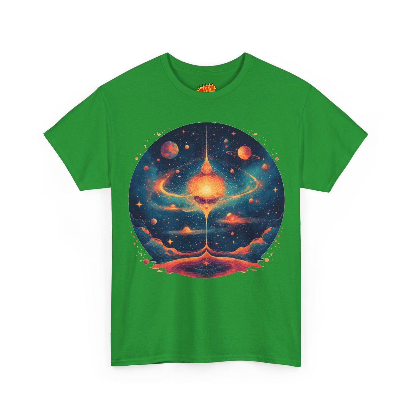 Round Galaxy w/Planets Graphic Tee Shirt *Multiple Colors*
