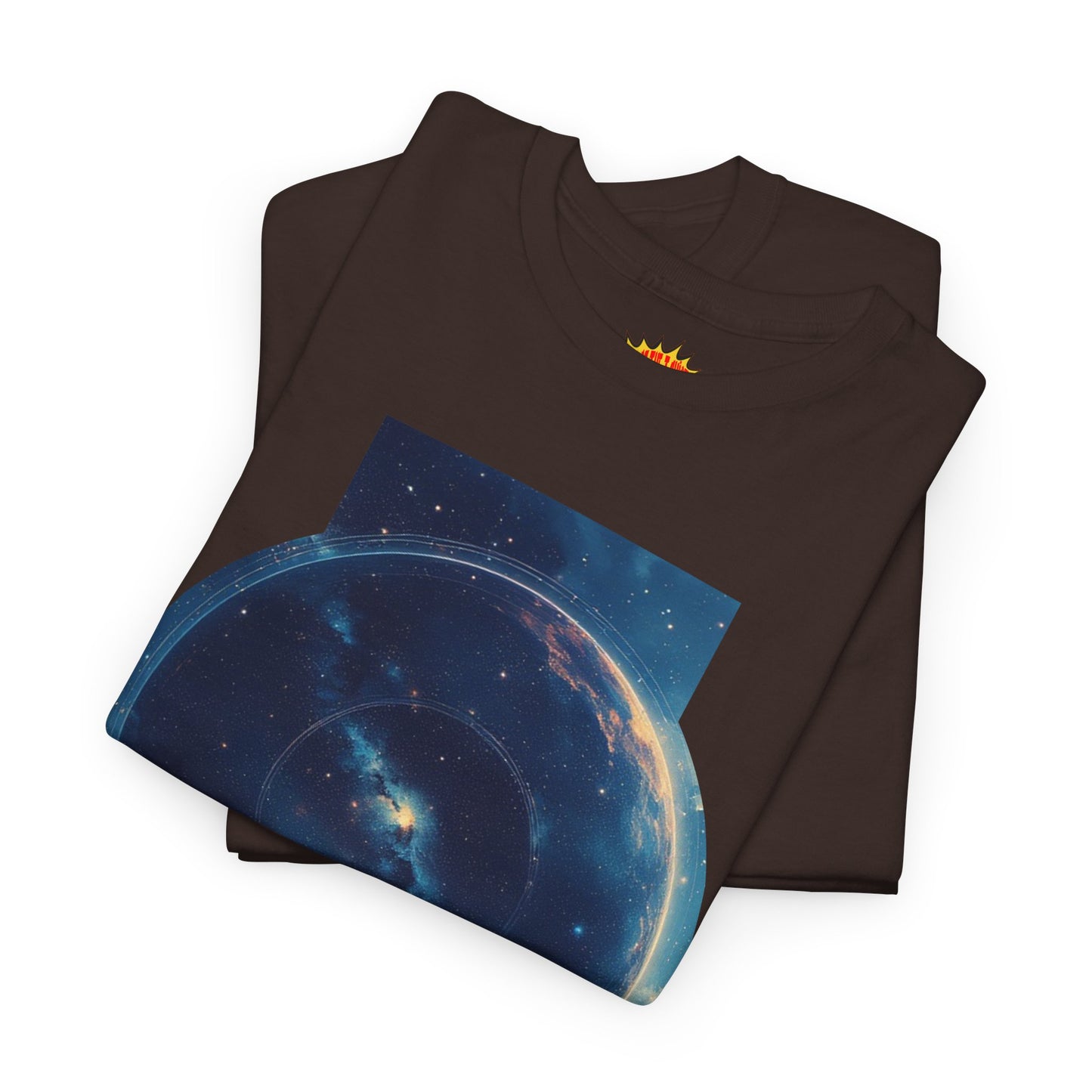 Round Galaxy Space Graphic Art Tee Shirt *Multiple Colors*