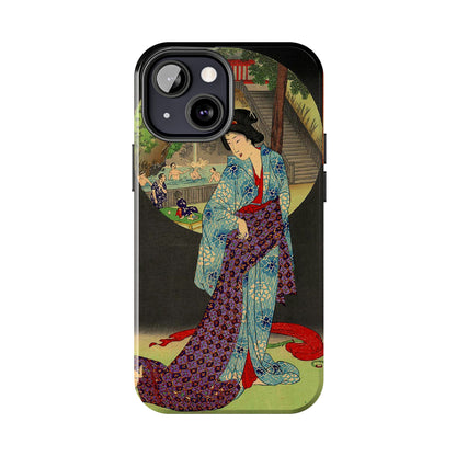 Oji Waterfall by Toyohara Chikanobu, 1890 iPhone Case *Many Sizes Available*