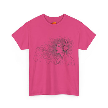 Line Drawing Portrait Graphic Musical Art Tee Shirt