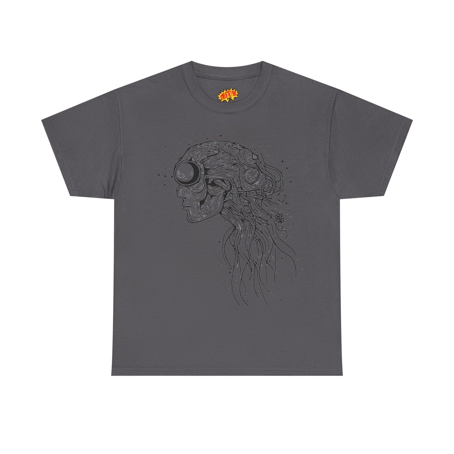 Humanoid Line Drawing Face Graphic Art Tee Shirt *Multiple Colors*