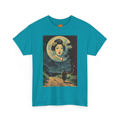 Night Traveller w/Full Moon Geisha Woman T-Shirt