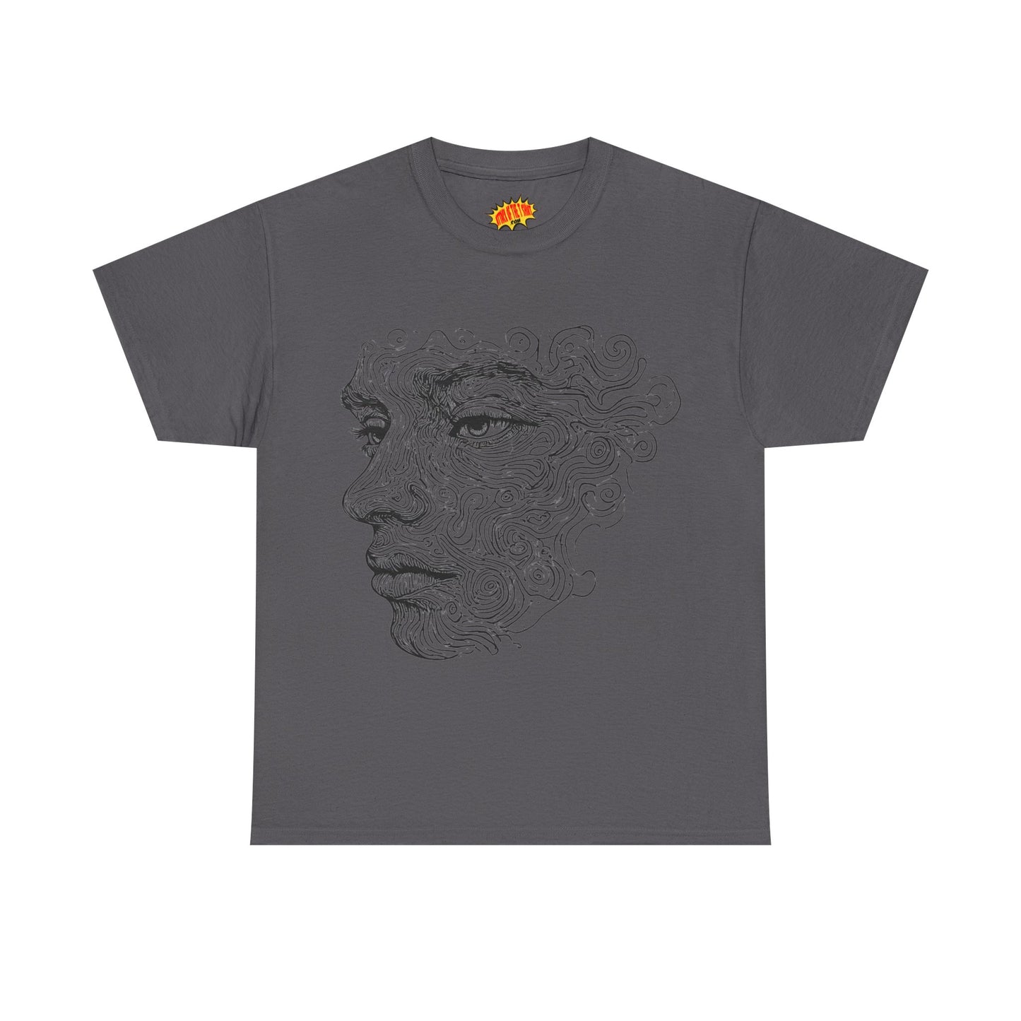 Human Face Silhouette Line Drawing Graphic Art Tee Shirt *Multiple Colors*