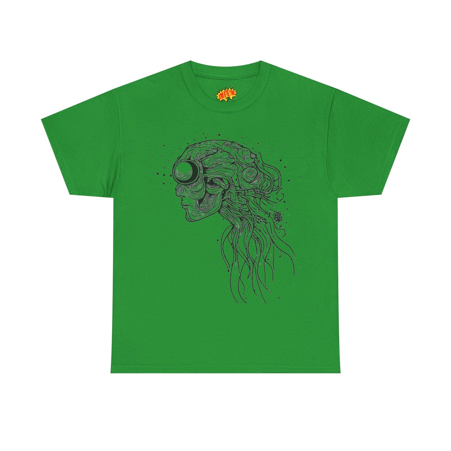Humanoid Line Drawing Face Graphic Art Tee Shirt *Multiple Colors*