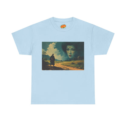 Walking Samurai w/Sky Geisha Woman T-Shirt