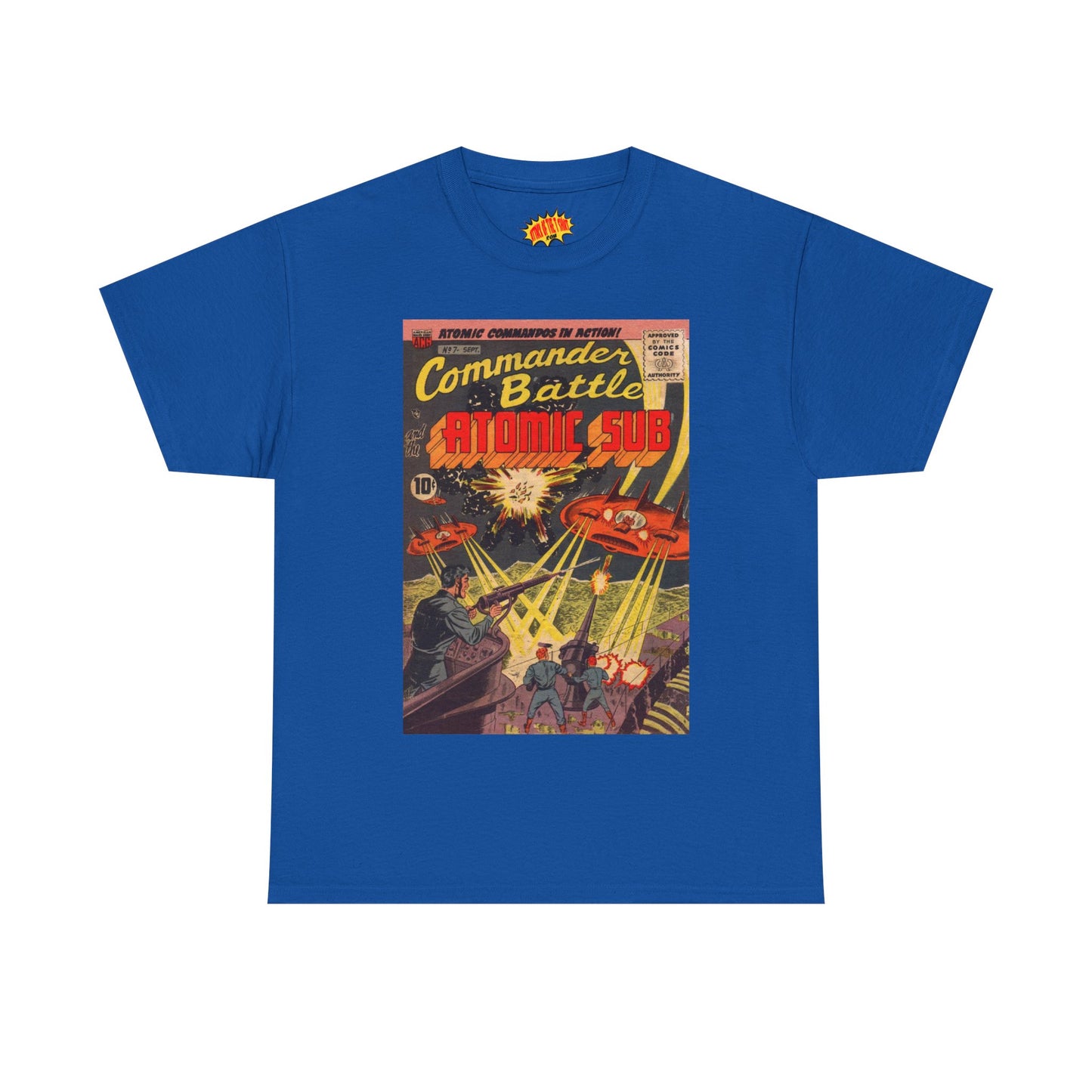 Commander Battle Atomic Sub No. 7 Comic Tee Shirt *Multiple Colors*