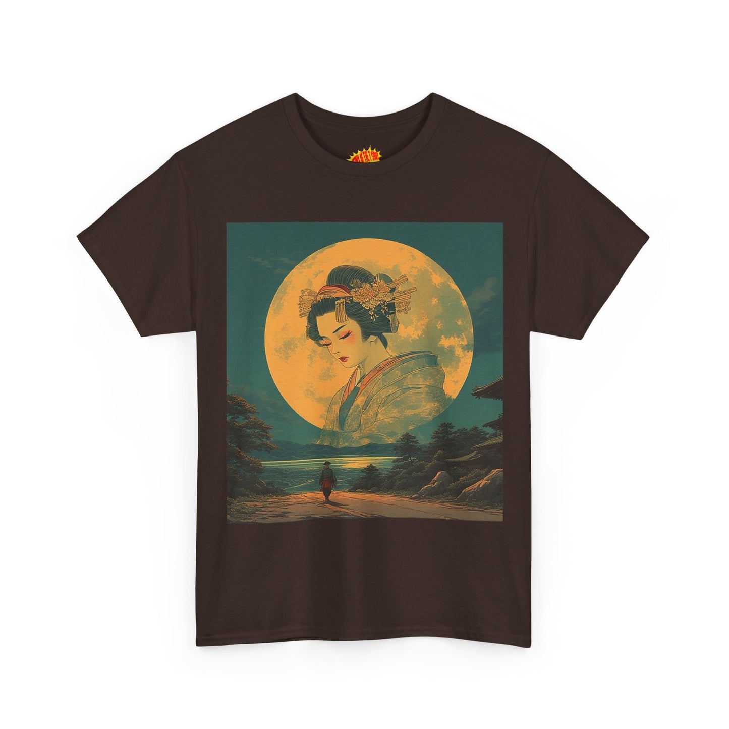 Japanese Geisha Full Moon T-Shirt *Multiple Colors*