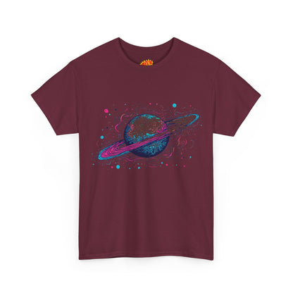 Ringed Planet Space Art Graphic Tee Shirt