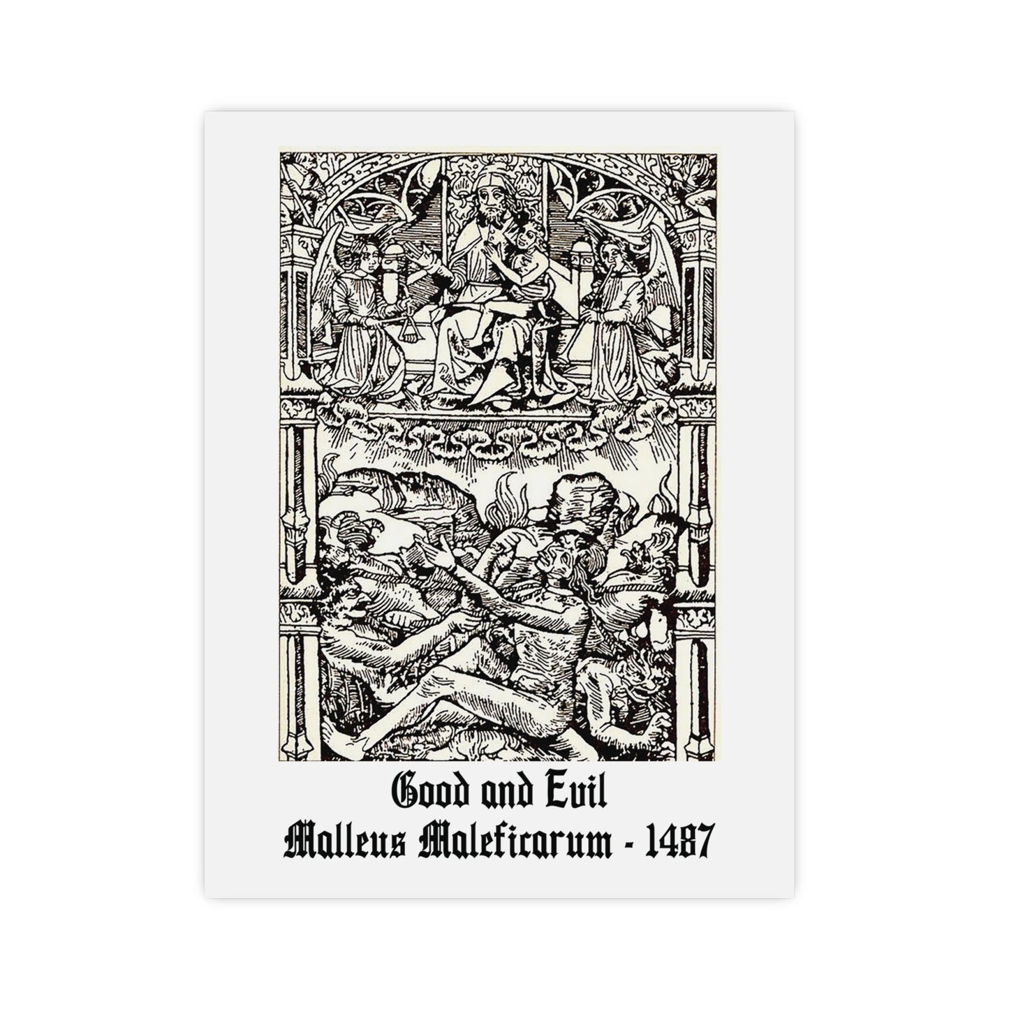 Good and Evil - Malleus Maleficarum, 1487 - Many Sizes Available