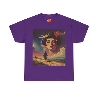 Travelling Samurai w/Sky Geisha Woman T-Shirt