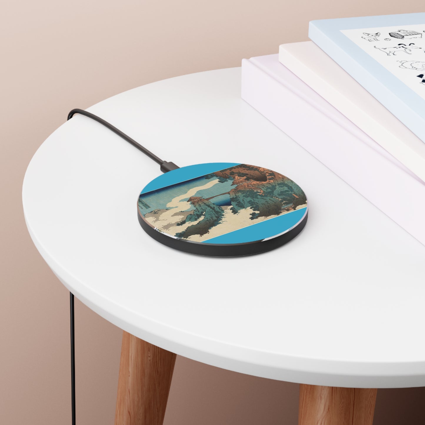 Hanging Cloud Bridge Japanese Woodcut Wireless Charger