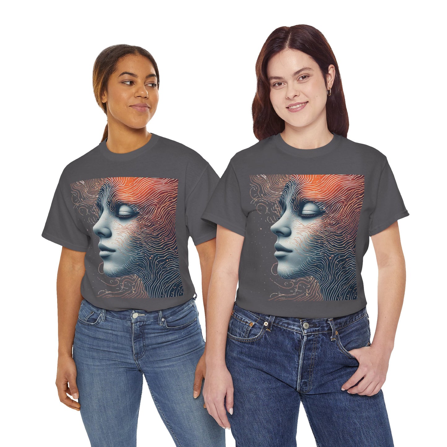 Graphic Art Face Tee Shirt *Multiple Colors*