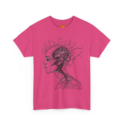 Anatomy Line Drawing Face Graphic Art Tee Shirt