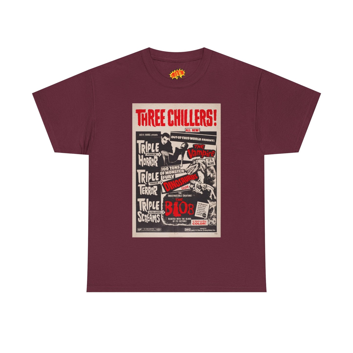 Three Chillers Movie Poster T-Shirt *Multiple Colors*